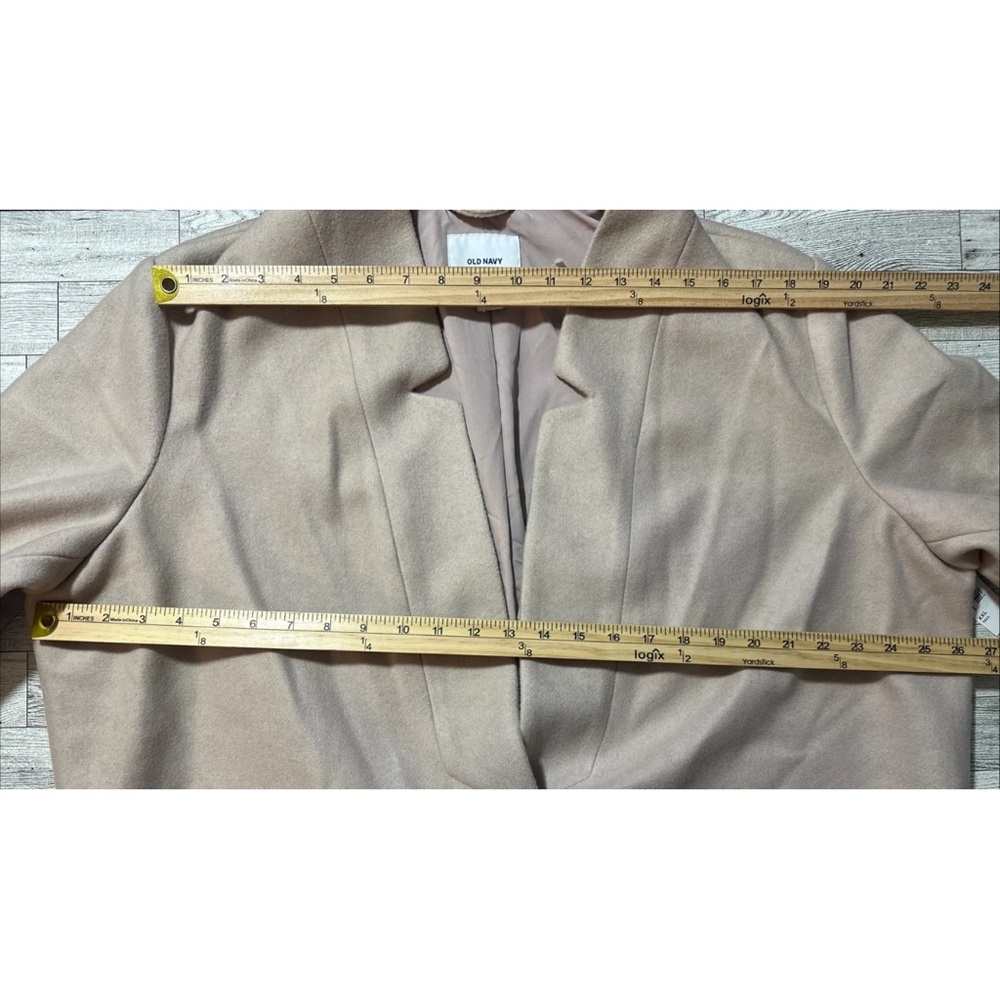 NEW Old Navy Women's Beige Long Dress Coat Size 2XL  Tall Button Up Pockets - Picture 8 of 13